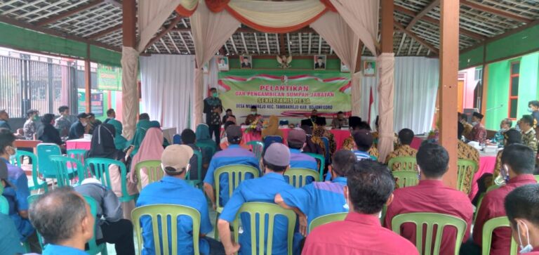 Kades Mulyorejo Resmi Lantik Sekdes Cantik, Tutut Arisona