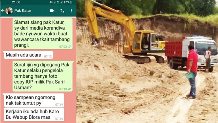Izin Usahanya Dipertanyakan, Pemilik Tambang Ilegal di Prangi Bawa-bawa Nama Wakil Bupati