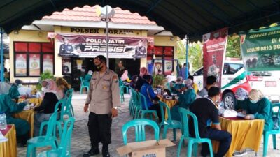 200 Warga Ikuti Vaksinasi di Mapolsek Ngraho, Bojonegoro
