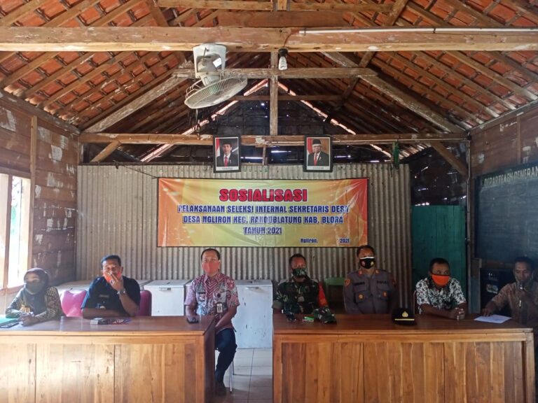 Desa Ngliron – Randublatung, Gelar Sosialisasi Mutasi Internal Sekdes Tahun 2021