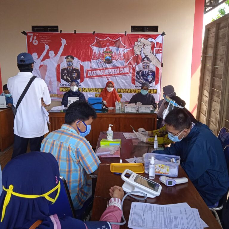 Polsek Gembong-Pati, Gelar Vaksinasi Massal Tahap 2
