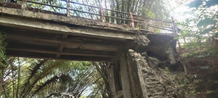 Warga Tambakrejo Resah, Pondasi Jembatan Dusun Ngudi Patah dan Rusak Parah