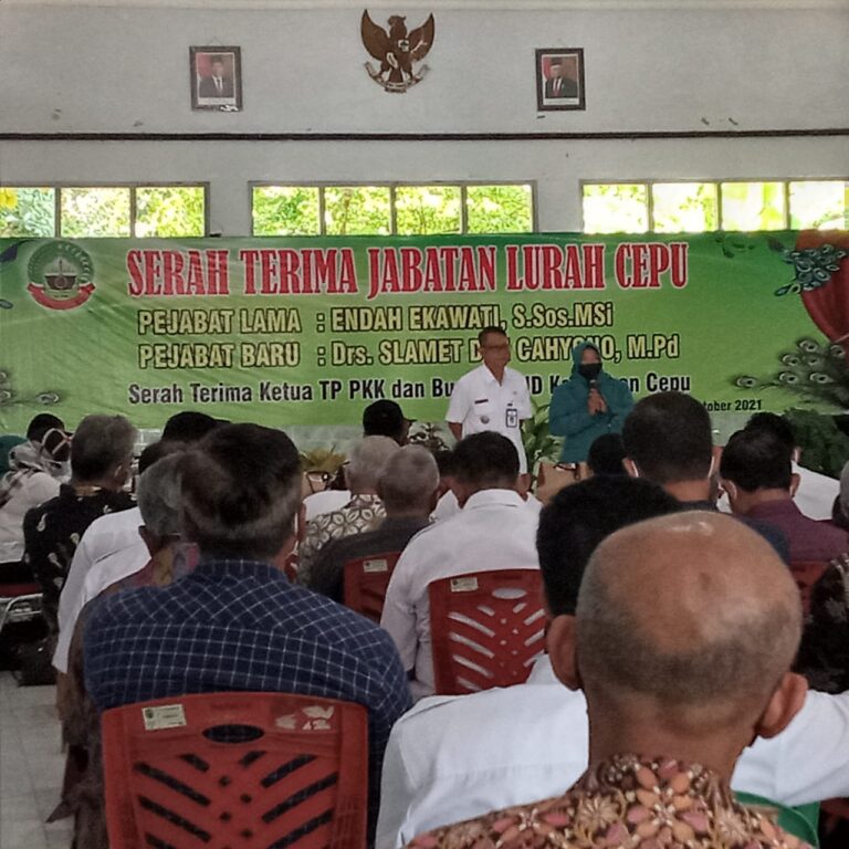 Sertijab, Slamet Dwi Cahyono Jabat Lurah Cepu