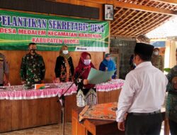 Disaksikan Camat Kradenan, Hamamudin Dilantik Menjadi Sekretaris Desa Medalem