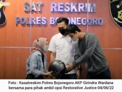 Viral di Medsos, Pencuri Helm Bebas Melalui Restorative Justice