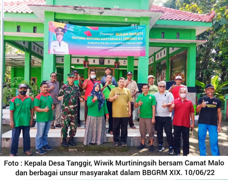 Pemdes Tanggir Malo Gelar Karya Bhakti Dalam Rangka BBGRM XIX Kabupaten Bojonegoro