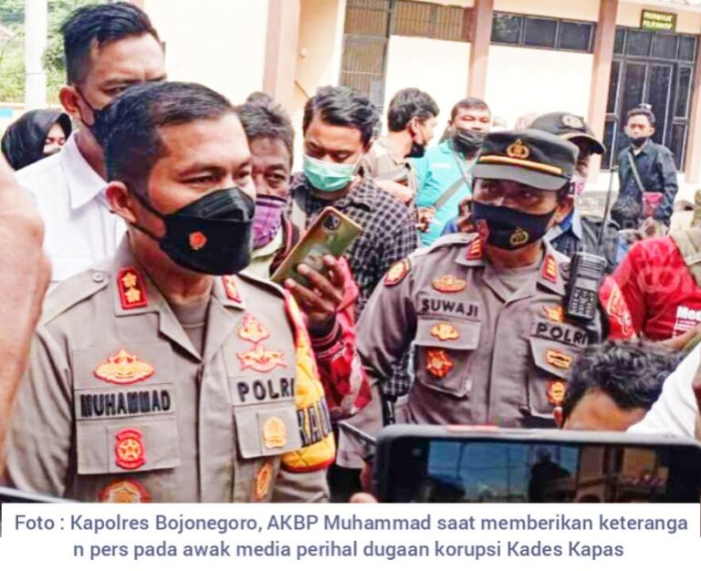 Kapolres : Hasil Audit Inspektorat Kades Kapas Rugikan Uang Negara 500 Juta