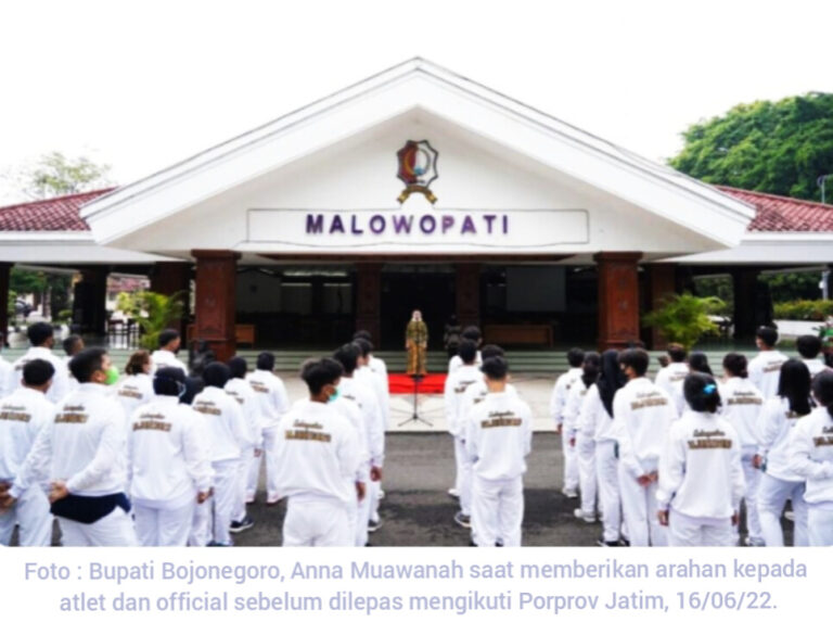 Lepas Kontingen Bojonegoro Dalam Porprov Ke-VII Jatim 2022, Bupati : Junjung Tinggi Sportifitas