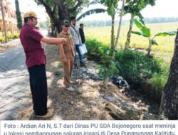 Dinas PU SDA Bojonegoro Tinjau Lokasi Rencana Pembangunan Saluran Irigasi di Desa Pungpungan