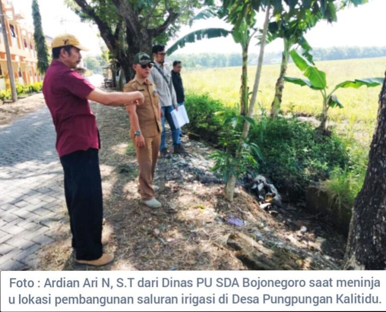 Dinas PU SDA Bojonegoro Tinjau Lokasi Rencana Pembangunan Saluran Irigasi di Desa Pungpungan