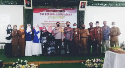 Pupuk Sinergitas, Polres Bojonegoro Gelar Do’a Bersama Lintas Agama