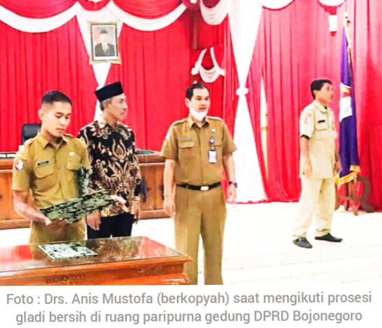 Gladi Bersih Pelantikan Anis Mustofa Sebagai Anggota DPRD Bojonegoro Digelar Hari Ini