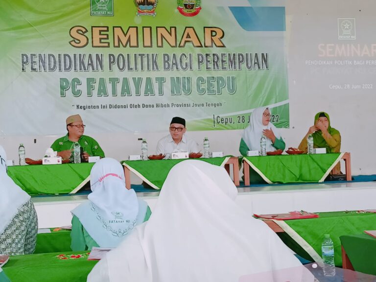 Seminar Pendidikan Politik bagi Perempuan PC Fatyat NU Cepu Dihadiri Komisi A DPRD Jateng