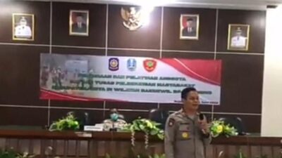 Satgas Linmas Mendapat Pembinaan Menjelang Pemilu dan Pilkada