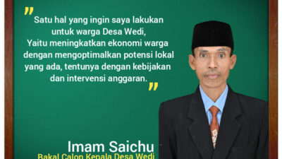 Dongkrak Ekonomi Warga Melalui Potensi Lokal Yang Ada, Janji Imam Saichu Bacakades Wedi Kecamatan Kapas