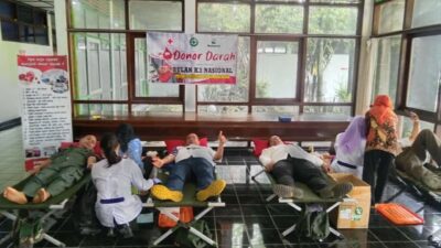 Peringati Bulan K3 Nasional, Perhutani KPH Randublatung Laksanakan Donor Darah brsama PMI Blora
