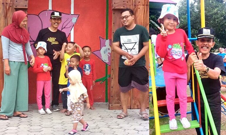 Hari Libur, Taman Kota I Love Blora Banyak Dikunjungi Warga Bersama Keluarga