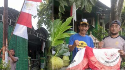 Sambut Peringatan Hari Kemerdekaan, Warga RW V Karangjati-Blora Serentak Kibarkan Bendara Merah Putih