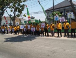 Kirab Sosialisasi KPU di Kunduran-Blora, Ratusan Anggota PPS Menjadi Pagar Betis