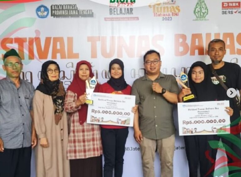 Festival Tunas Bahasa Ibu Provinsi Jawa Tengah, Blora Rebut Juara I untuk 2 Cabang