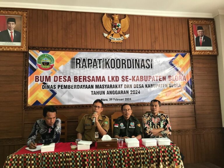 Dinas PMD Blora Gelar Rapat Koordinasi, BUMDes LKD Diharapkan Bisa Tingkatkan Kesejahteraan Masyarakat Desa