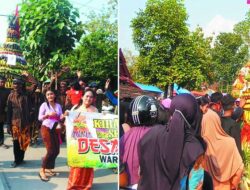 Sedekah Bumi Desa Temulus-Randublatung Dimeriahkan Drum Band dan Reog Ponorogo