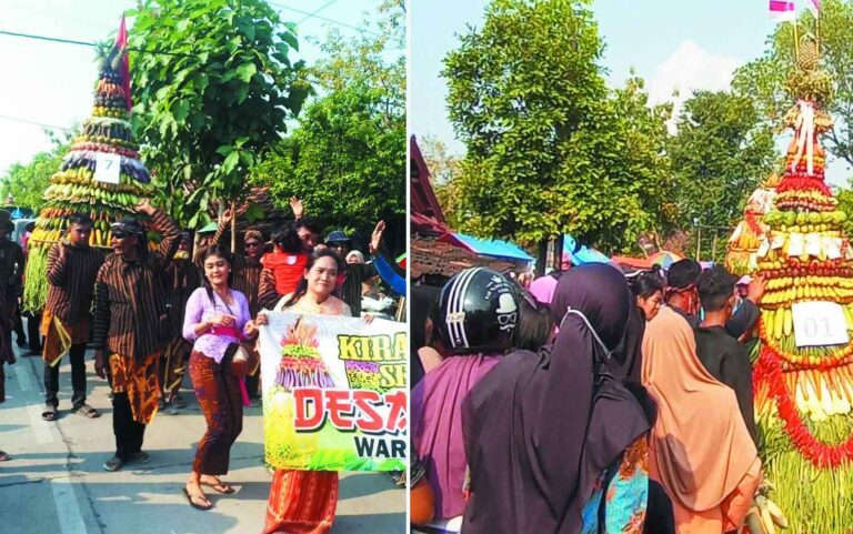 Sedekah Bumi Desa Temulus-Randublatung Dimeriahkan Drum Band dan Reog Ponorogo
