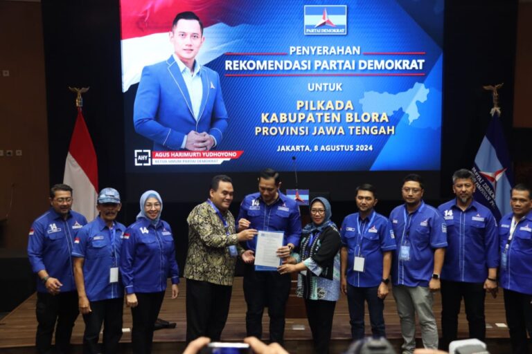 Menuju Pilkada Blora 2024, Pasangan ASRI Terima Rekomendasi dari Ketum Partai Demokrat