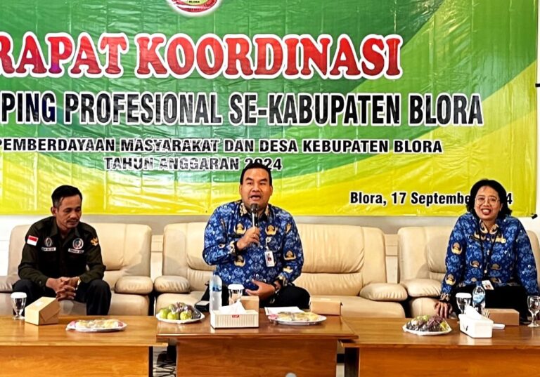 Rakor Tenaga Pendamping Profesional se-Blora, Pemerintahan Desa Diminta Segera Perbarui RPJM Des Menjadi 8 Tahun