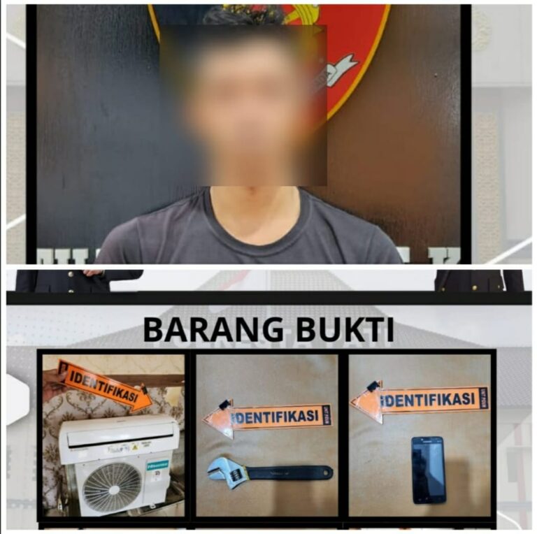 Sat Reskrim Polresta Pati Berhasil Tangkap Pelaku Pencurian AC di Rumah Kost Bersama Barang Bukti