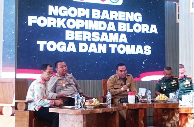 Ngopi Bareng Forkopimda untuk Menjaga Kondusifitas Wilayah Kabupaten Blora
