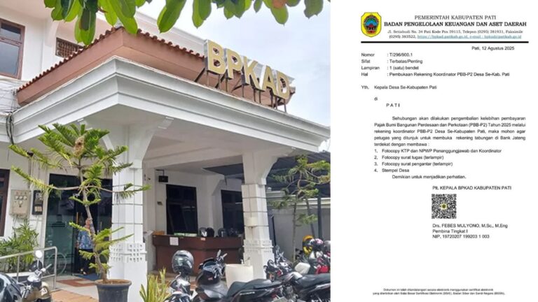 BPKAD Pati Instruksikan Desa Segera Buka Rekening untuk Pengembalian Kelebihan Bayar PBB-P2