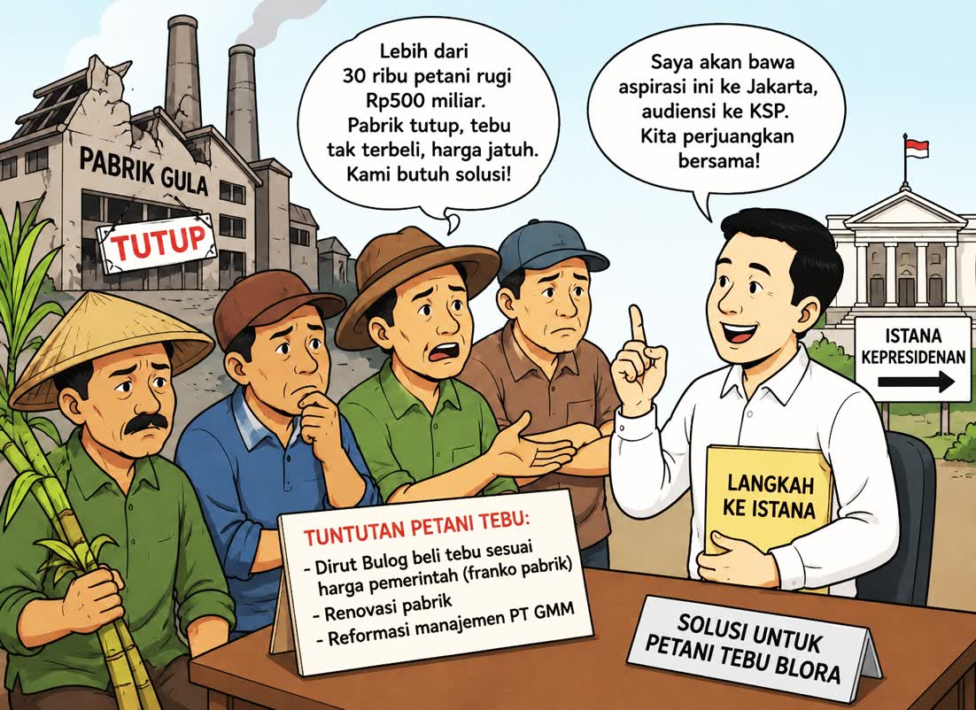 Di Tengah Musim Giling, Petani Tebu Blora Dikepung Ketidakpastian