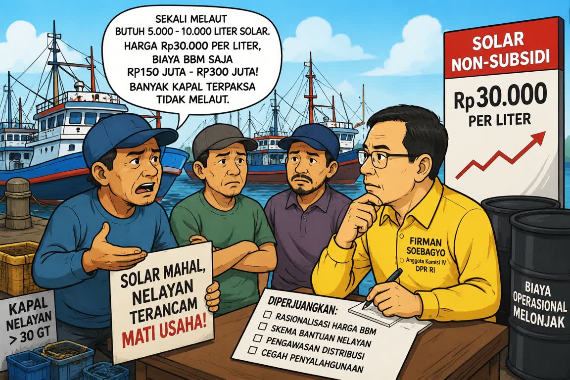 Solar Rp 30 Ribu per Liter, Kapal Nelayan Besar Terancam Mati Mesin